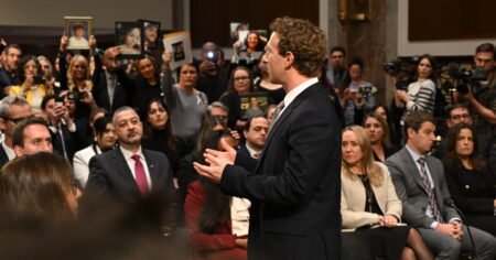 Mark Zuckerberg Addresses Families At Senate Child Safety Hearing