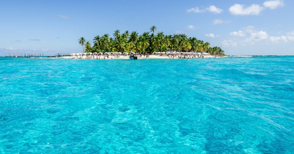 The Blue Waters Of San Andres, An Island Belonging To