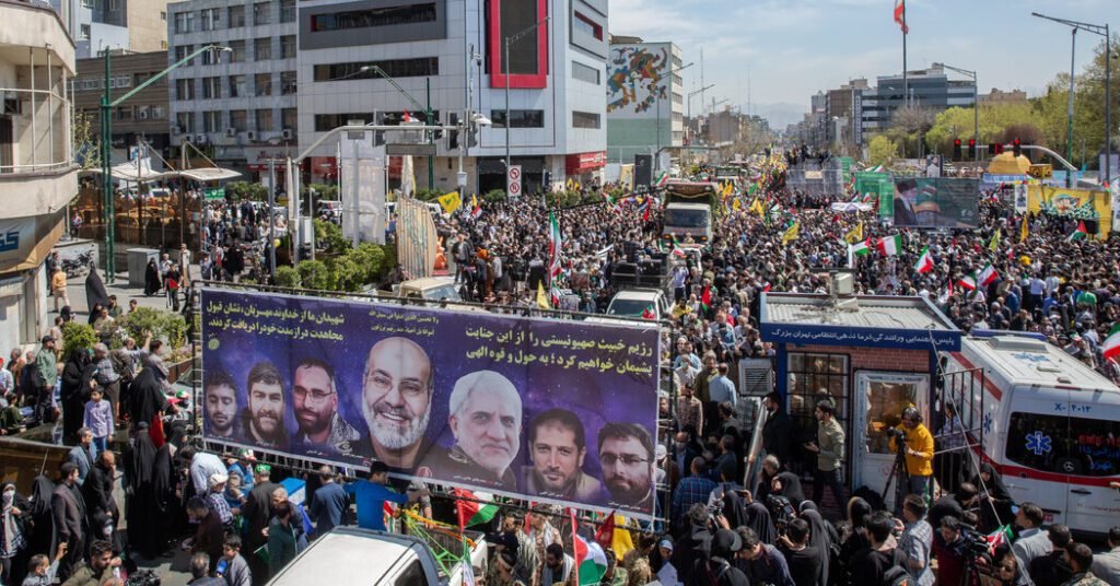 Iran Vows Revenge At Funeral For Commanders Killed In Israeli