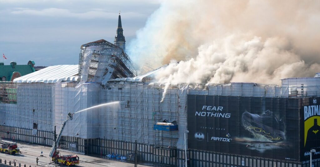 The Old Copenhagen Stock Exchange Building Partially Collapsed In A